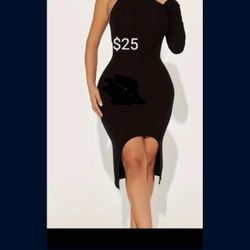 NEW BLACK DRESS/RHINESTONES BLACK SHOES 