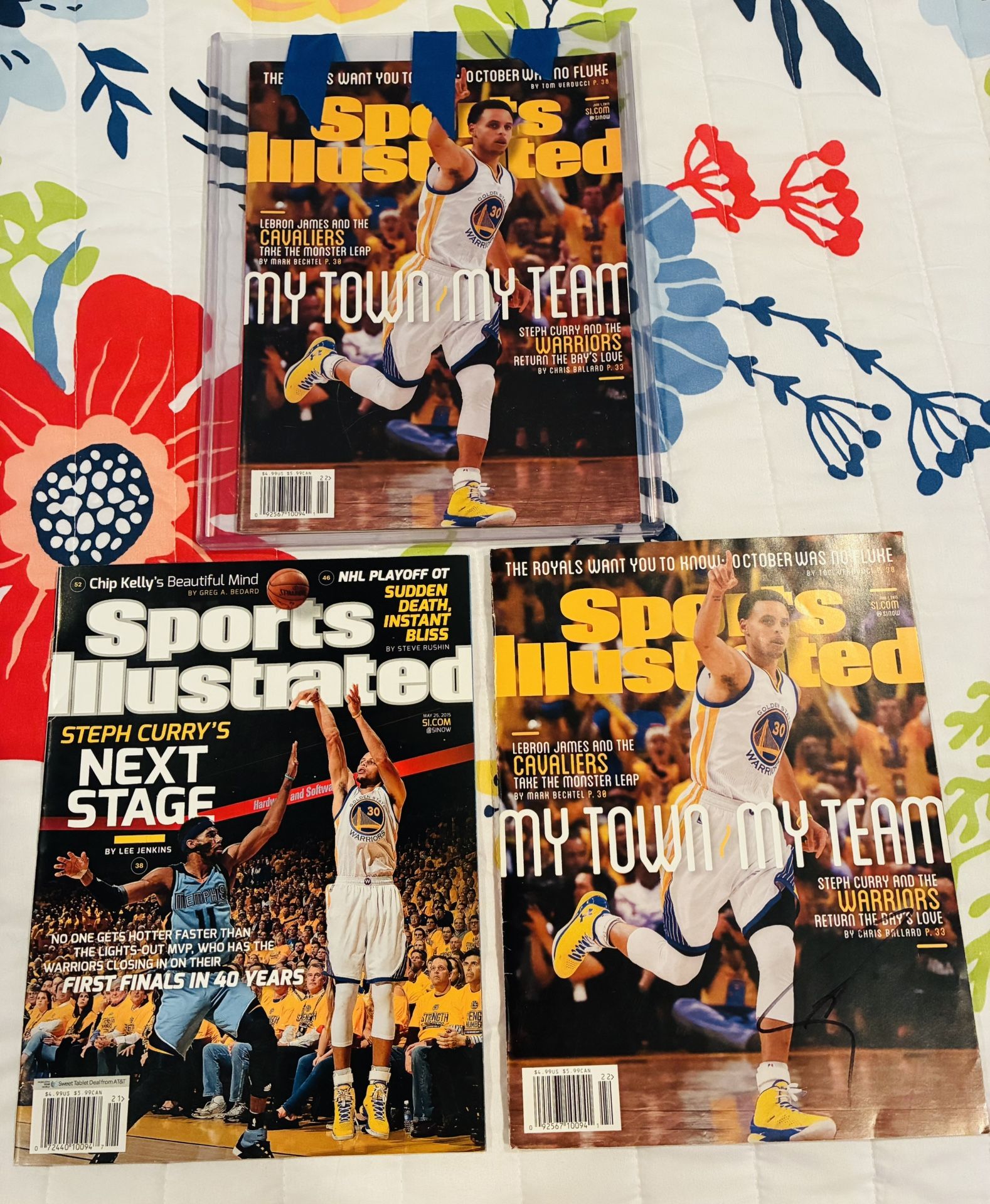 ( 3 ) Steph Curry Sports Illustrated Magazines