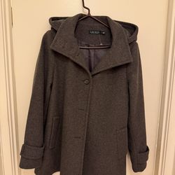 Ladies Grey Coat W/hood