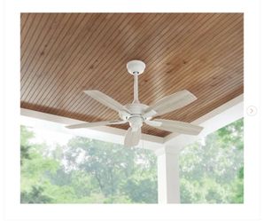 Hampton Bay Gazebo III 42 in. Indoor/Outdoor Wet Rated Matte White Ceiling Fan - New