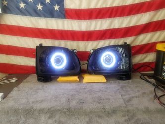 Toyota Tacoma halo headlights multi colored