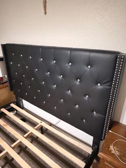 Queen Headboard with Bed Frame