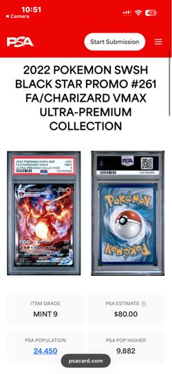 Lot of 10 Pokémon Psa 9