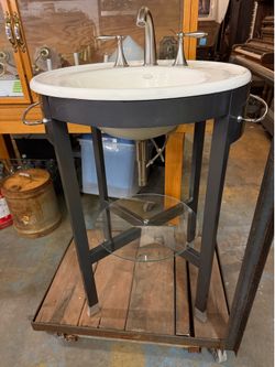 Kohler Bath Vanity, White Cast Iron Sink