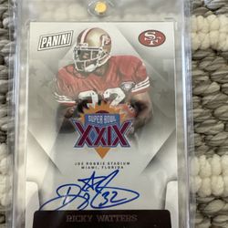 2015 RICKY WATTERS SUPER BOWL SIGNATURE 49ers