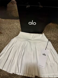 alo white skirt