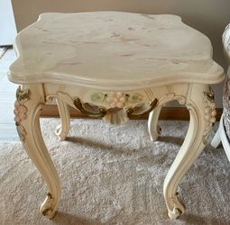 Vintage Marble Living Room Table Set