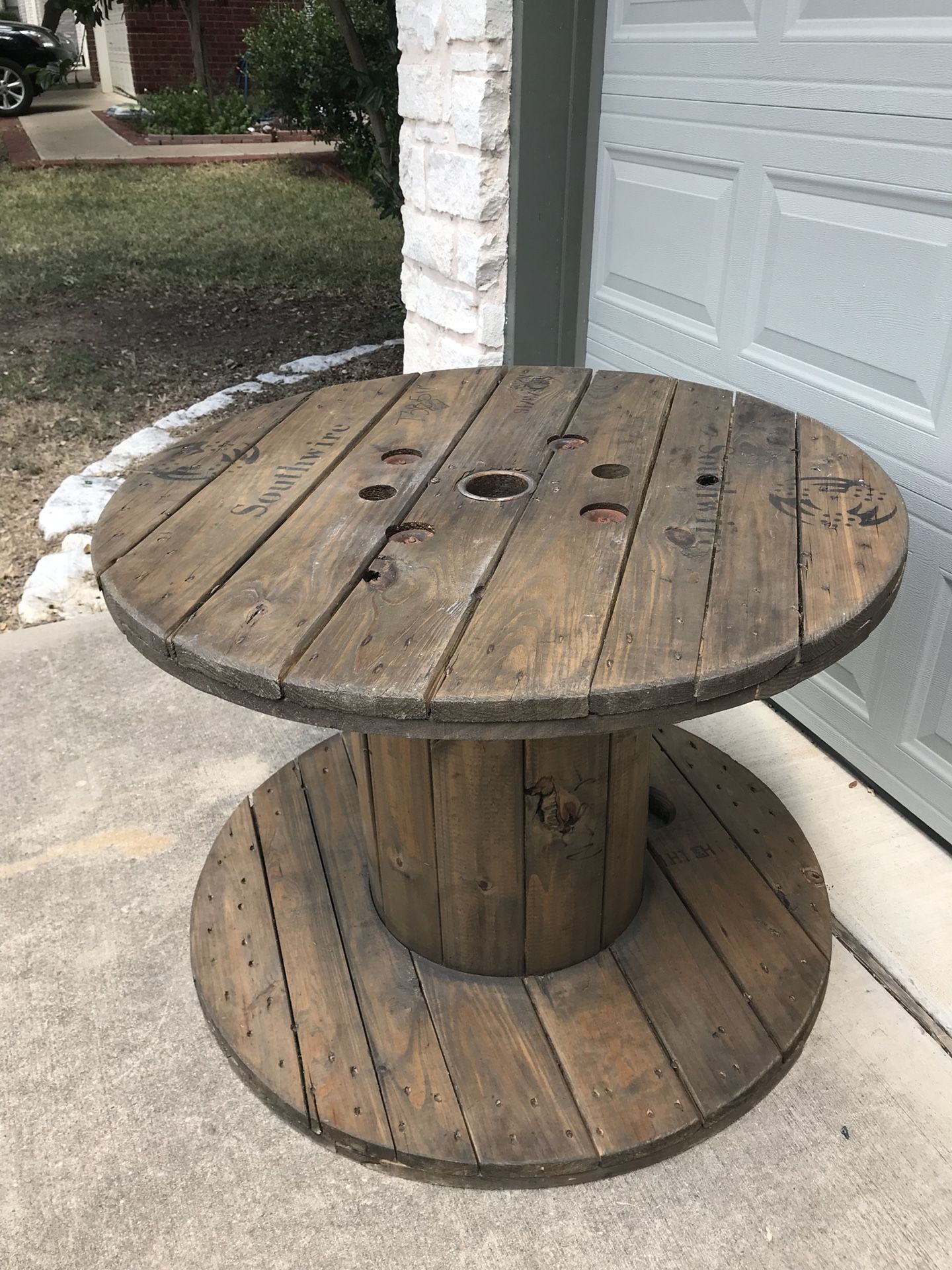 Rustic Wooden Spool Table for Sale in Cedar Park, TX OfferUp