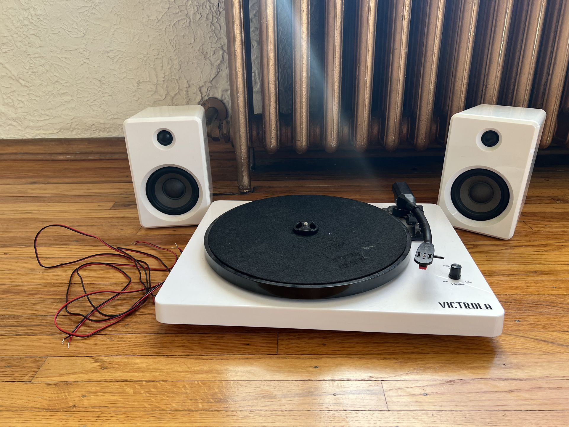 Victrola Record Player and Speaker Set