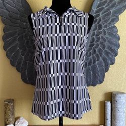 Reitmans Sleeveless Blouse Top With Collar
