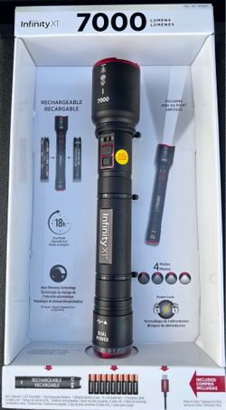 Xfinity LED Flashlight 7,000 Lumens Rechargeable Battery & Power Pack Type C