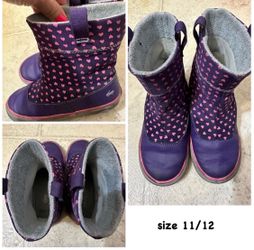 light weight fur rain boots size 11/12