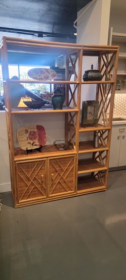 Bamboo style shelves
