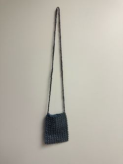Handmade Beaded Crossbody Bag – Gunmetal Grey & Faux Pearl Crossbody Pouch