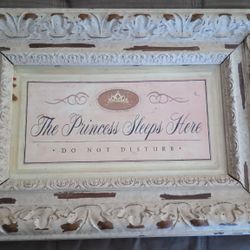 "The Princess Sleeps Here" Hanging Art