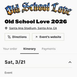 OLD SCHOOL LOVE CONCERT TICKETS