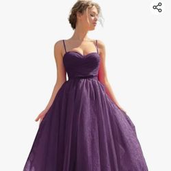 Dress For Prom Quinceanera Brides Maid Purple 