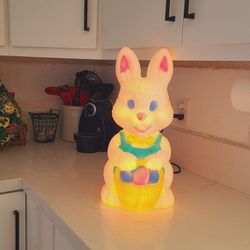 Large Vintage Light up Bunny Easter Decorations 