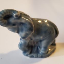 2" Minature Little Marble Style Elephant Figurine Statue 