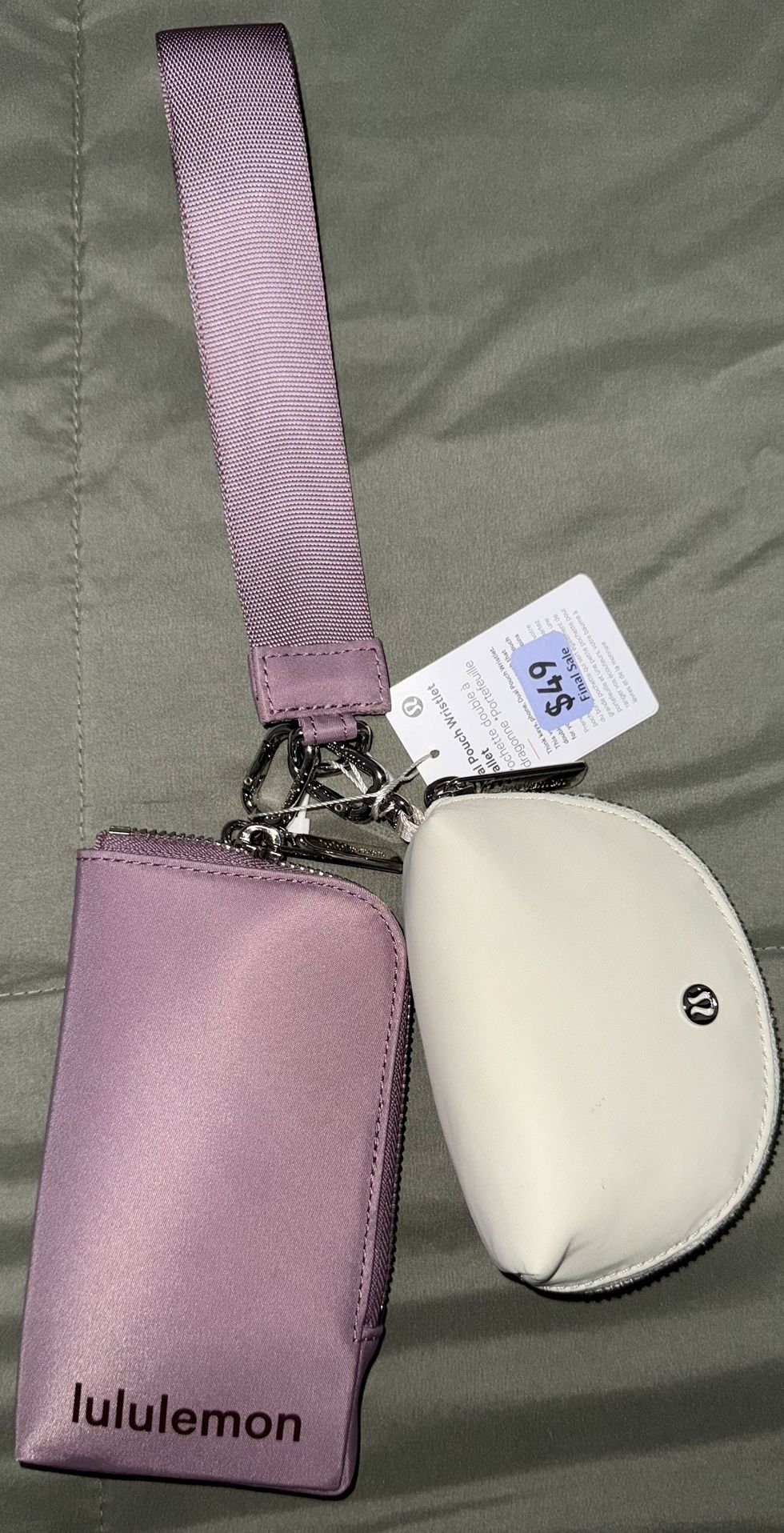 Lululemon Purple and White Wristlet Set