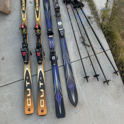 Skis Both Pairs 100
