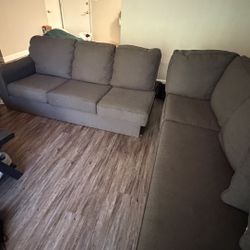 FREE Living Spaces Couch Sectional Chaise Sofa