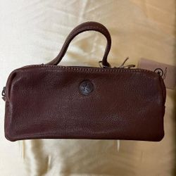 NWT Aaron Leather Goods Toiletry With Moving Handle Bag