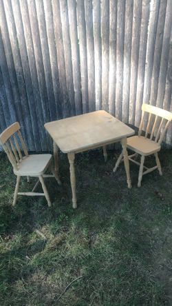 Doll Table With Two Chair