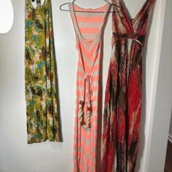 Source Unknown Women's Multi and Orange Dress