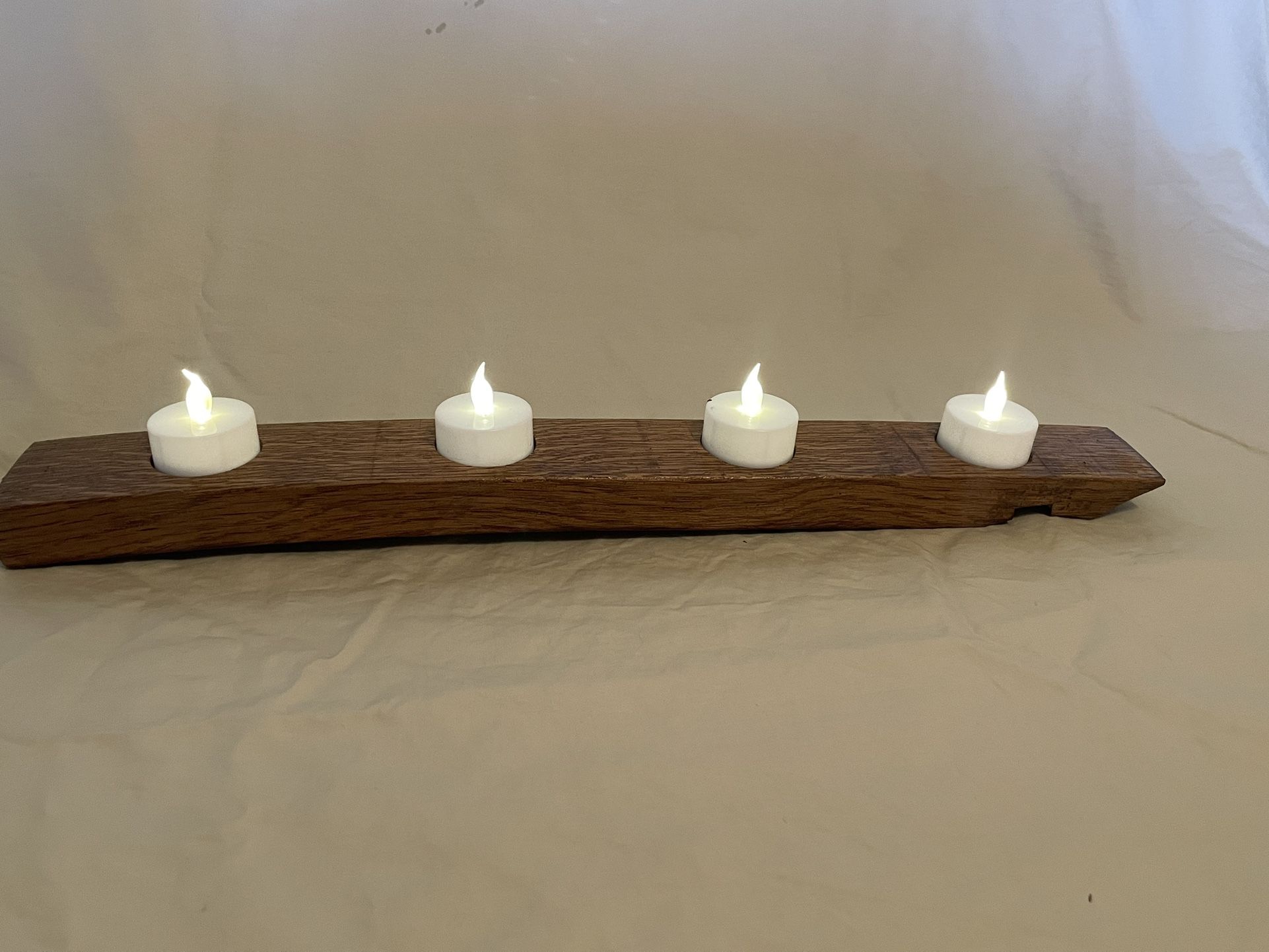Bourbon Barrel Stave Candle Holder