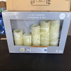 5 Piece Battery Powered Candle Set 