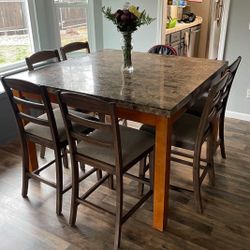 High top Marble Diner Table 