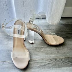 Steve Madden Size 7.5 Clear Block Heels