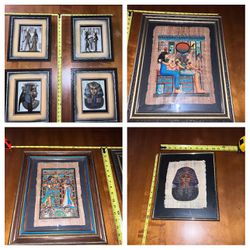 $15 Each Vintage Egyptian Paintings On Papyrus Paper