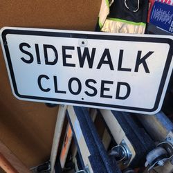 Side Walk Sign. Metal