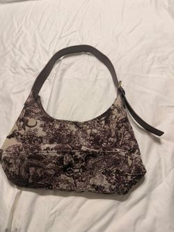 Sincerely Jules Shoulder Bag Toile Tiger Forest Print Burgundy Leather Bag Used