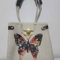 Vintage Butterfly Handbag EUC
