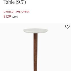 West Elm Mid-Century Marble Drink Table