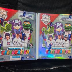 2026 Topps Baseball Series 1 Celebration Mega Box! 2 Box Lot! 75th Anniversary! New Factory Sealed!
