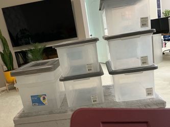 plastic file boxes, letter/legal size, dimensions: 18" x 14 1/4" x 10-7/8"