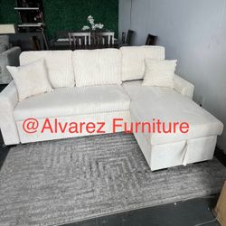 Corduroy Sectional Sleeper With Storage