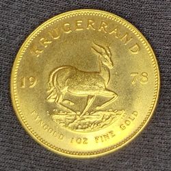 1978 South African 1 oz Gold Krugerrand Coin