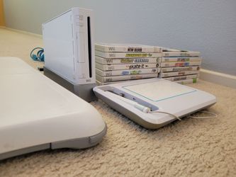 Wii + Games + Controllers + Balance Board