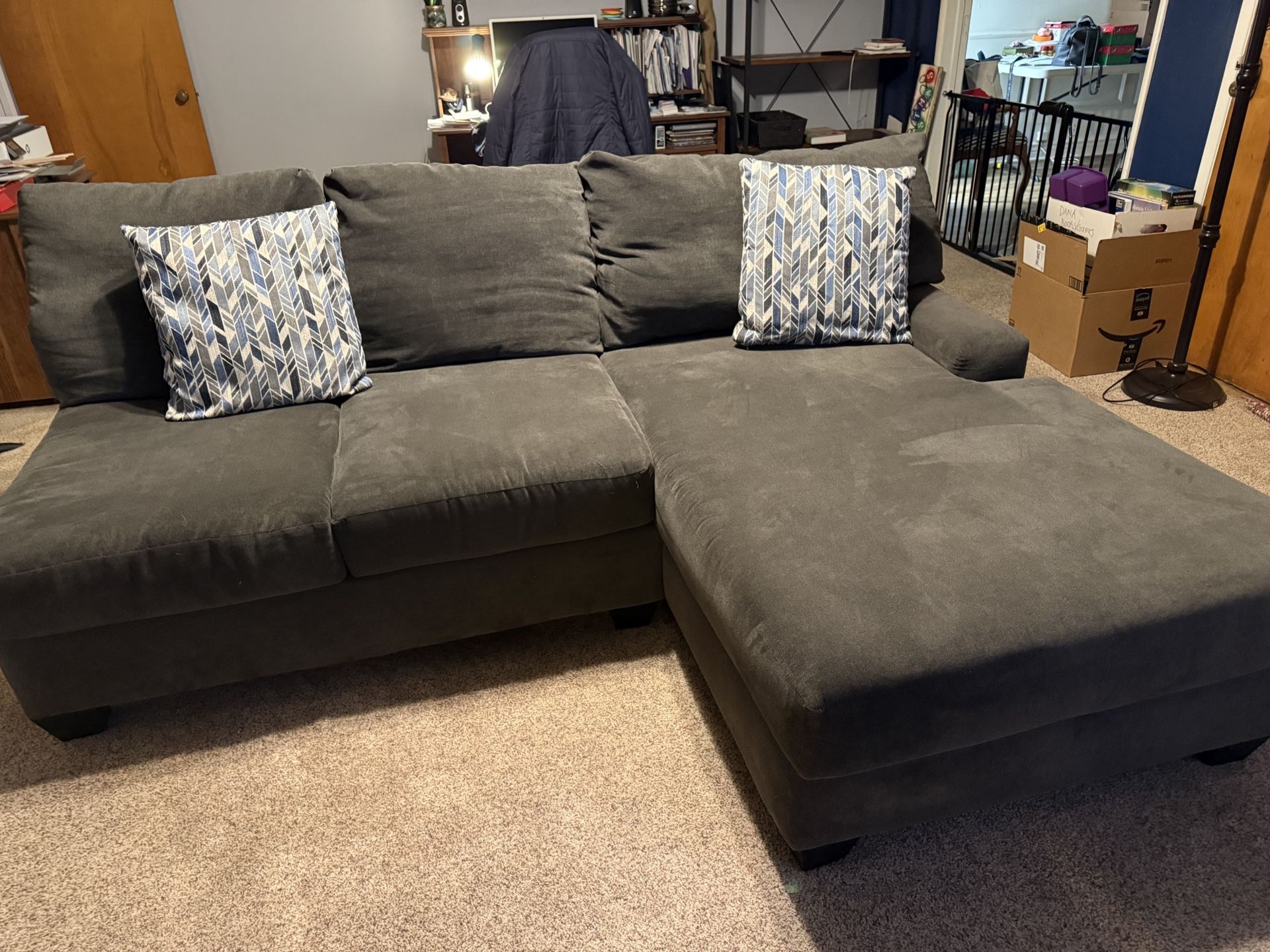 Sectional Sofa Piece - Throw pillows Included