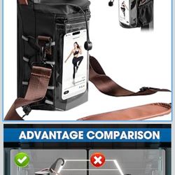 Nodfens Magnetic Gym Bag for Men and Women, Upgraded Small Gym Bag with Hook and Clear Design Phone Bag, Magnetic Water Bottle Holder with Adjustable 