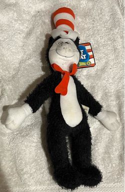 THE CAT IN THE HAT 2003 UNIVERSAL STUDIOS OFFICIAL MOVIE VINTAGE 12 INCH PLUSH WITH ORIGINAL TAG ATTACHED