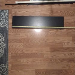 Black Wall Shelf - Single No Brackets 