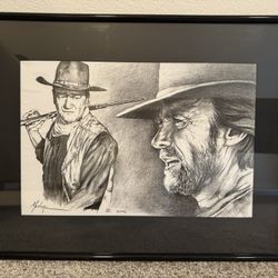John Wayne & Clint Eastwood Sketch