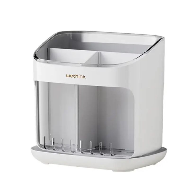 utensil holder with drain rack