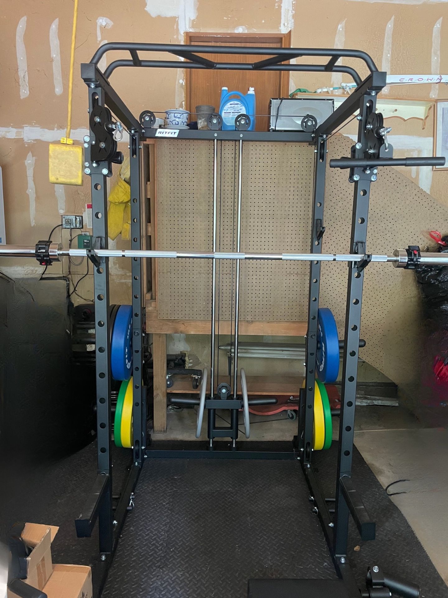 Power Cage, Barbell & Plates 